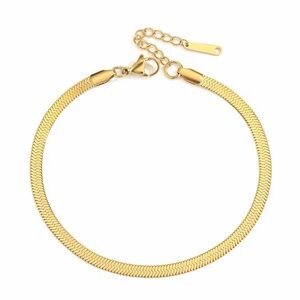 18K Gold Plated Herringbone bracelet